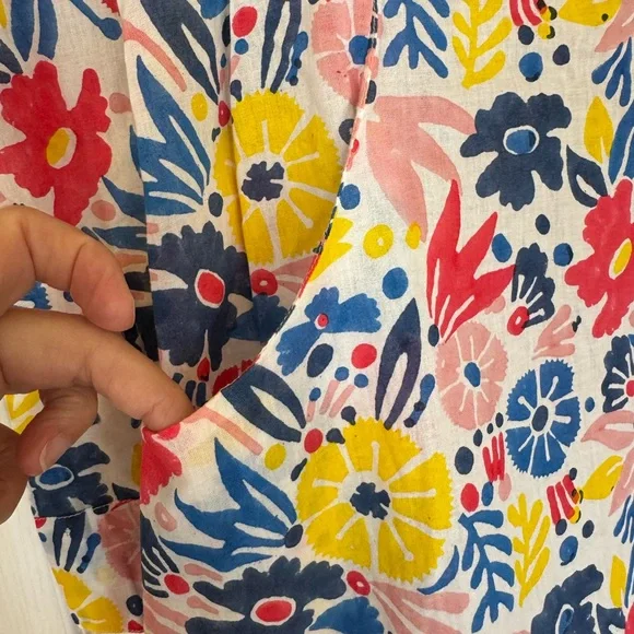 Roller Rabbit Multicolor Floral Shirt Shift Dress Size Small - Picture 3 of 10